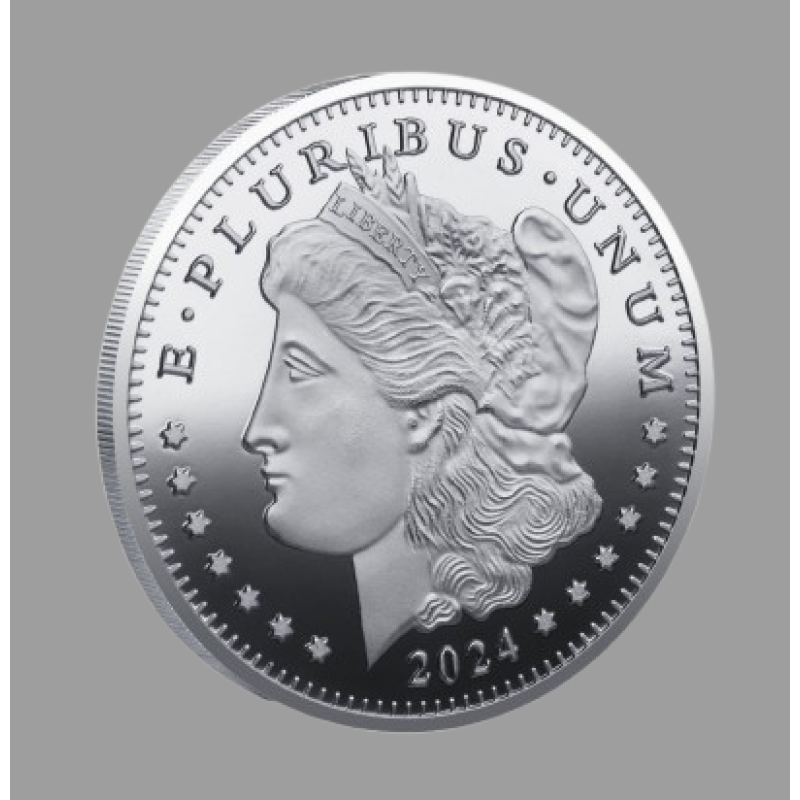 Сувенір монета 1 дол зша моргана 2024 г сильвер, american morgan dollar