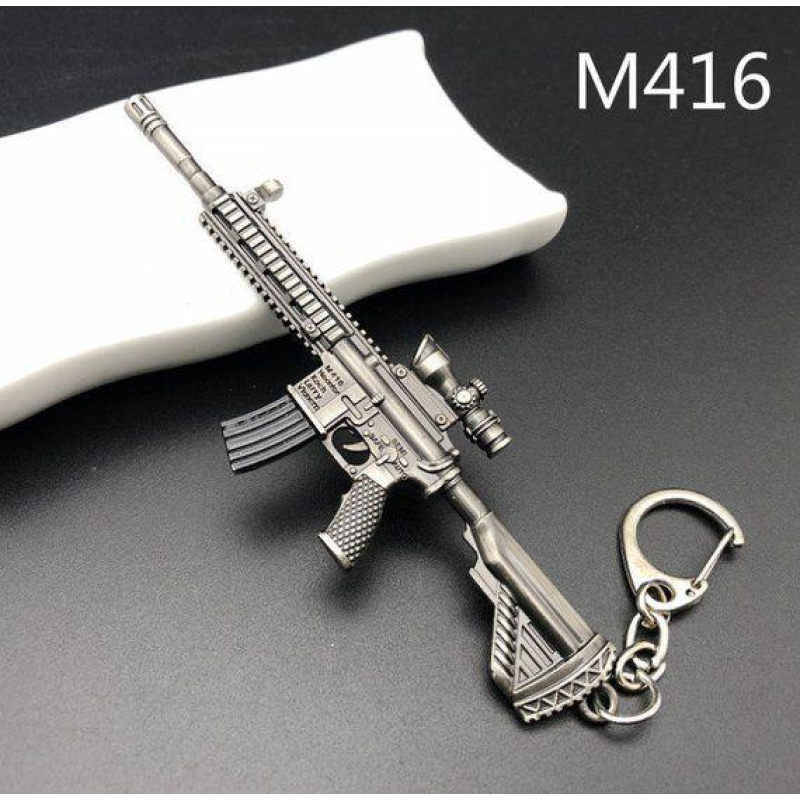 Металевий брелок для ключів із гри PUBG автомат M416