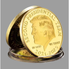Пам“ятна монета Дональд Трамп 2021-2025г Second Presidential США голд сильвер