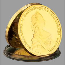 Сувенір монета жетон Катерина 2 (1741г. голд)