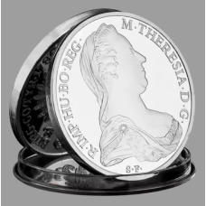 Сувенір срібна монета Талер Марії Терези 1780 Австрія рестрайк (пруж)