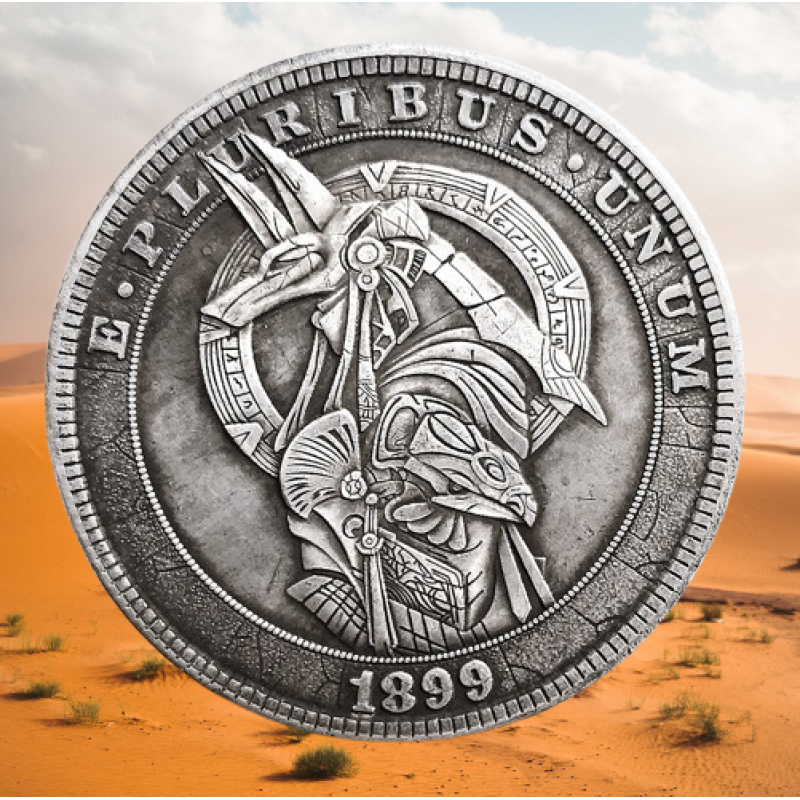 Сувенір монета долар СШАang 1899г “Анубіс зоряні ворота“. Hobo Coin American Morgan