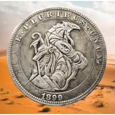 Сувенір монета долар СШАang 1899г “Боги Анубіс і Гор“. Hobo Coin American Morgan