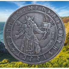 Сувенір монета 1 долар США Банка “Тор і руни“. Hobo Coin. ALLFATHER ODIN 2021