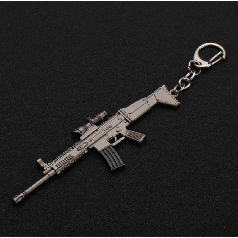 Високоякісний металевий брелок для ключів PUBG Брелок автомат Скар SCAR-L