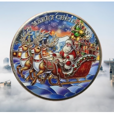 Монета сувенір кольорова “Щасливого Різдва!“ сильвер. Merry Christmas