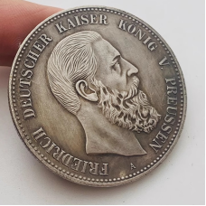 Монета 5 марок Пруссія (Германська імперія) 1888 A, Фрідріх III