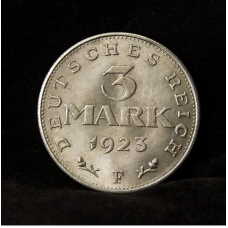 Монета сувенір 3 марки 1923 р., Німеччина (3-я річниця Веймарської конституації).