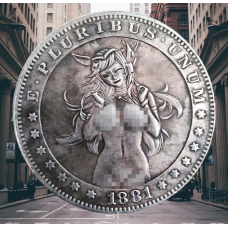 Сувенір монета долар США 1881г “Чарівне створення“. Hobo Coin American Morgan