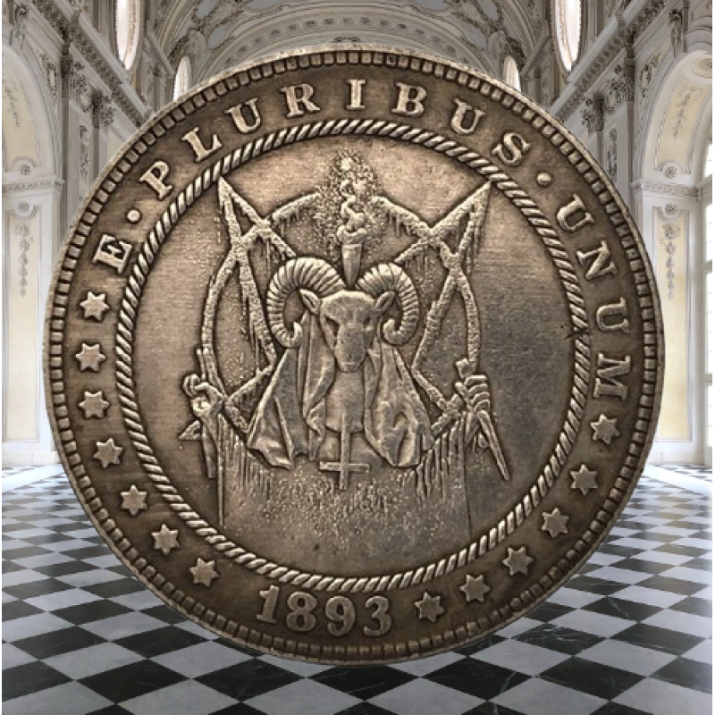 Сувенір монета долар США 1893г “Люцифер“. Hobo Coin American Morgan