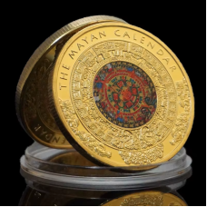 Сувенірна монета MAYA Calendar Календар Мая голд,