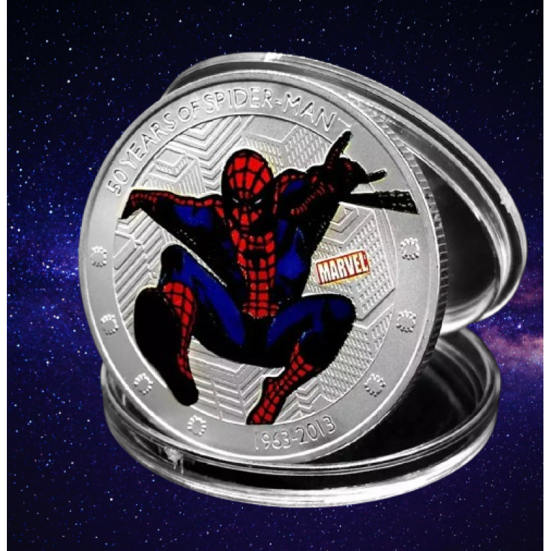Пам“ятна монета Spider-man — на честь 50-річного ювілею Людини-павука-супергероя