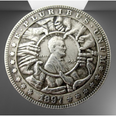Сувенір монета долар США 1897г “Дрібний баланс“. Hobo Coin American Morgan