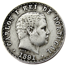 Сувенір монета 1000 реалів 1891, Португалія Карлуш I (1889-1908)