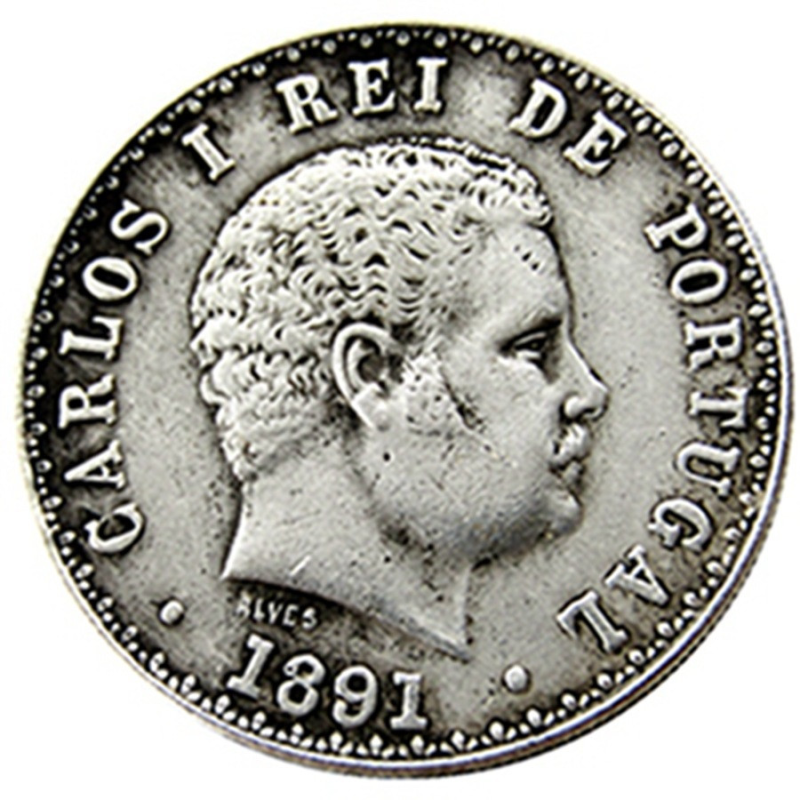 Сувенір монета 1000 реалів 1891, Португалія Карлуш I (1889-1908)