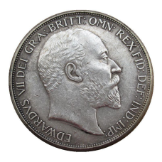 Сувенір Монета Великобританії 1 крона 1902. Король Едуард VII/ Герби