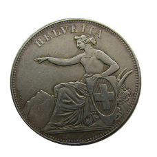 Сувенір монета 5 пива 1886 року Швейцарія,