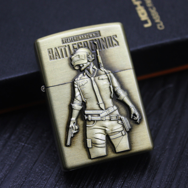 Запальничка кремнева керосинова для фанатів PUBG і геймерів (6х4х1.5см)