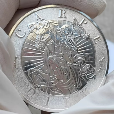 Сувенірна монета “Помні, смерть приходить до всіх “сільвер, (Latin Allure: Memento Mori,