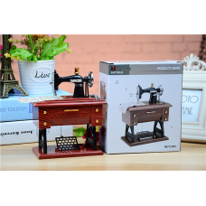 Вінтажна мінішвейна машинка, музична скринька 17.5x10.3x21cm подарунок рукоділля