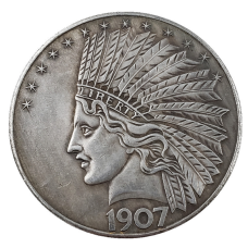 Сувенір монета 10$ СШАang 1907г “Голова індички“. Hobo Coin American Morgan