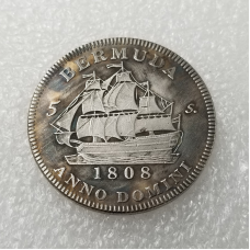 Сувенір монета 5 шилінгов 1808 г Бермудські острови.  Великобританія