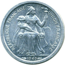 Сувенір монета 1глад, 1949 р. Французької Полінезії (Французька Океанія)