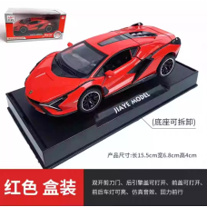 Модель машинка металева Lamborghini Sian (Ламборгіні сіан) 1:32 червона, відчиняння дверей зі звуком, світлом