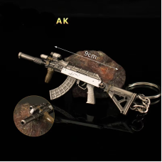Металевий брелок для ключів із гри PUBG автомат AK Mini Gun