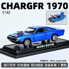 Модель автомобіля Додж Чарджер 1970г Синій 1:32 Dodge Charger 1970г імітатор звуку та світла інерційний
