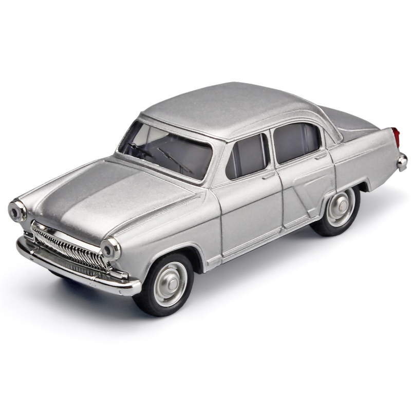 Модель автомобіля ГАЗ-21Р “Вольга“ (1965) Колекційна 1:43, імітатор звуку та світла інерційна (срібло-колір)