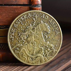 Сувенір пам“ятна монета Per Aspera Ad Astra “Через терни до зірок“ (40х2.5мм) сіра
