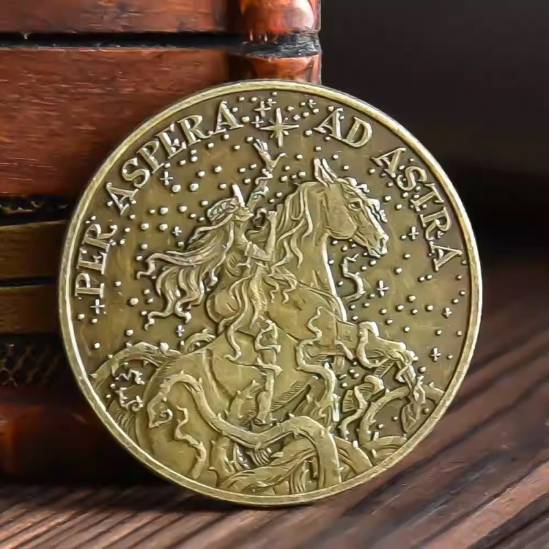 Сувенір пам“ятна монета Per Aspera Ad Astra “Через терни до зірок“ (40х2.5мм) сіра