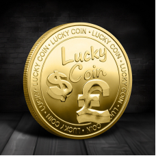 Сувенірна монета Удачі та Багатства “Lucky Coin“. талісман удачі та Везіння 40*0.3 мм