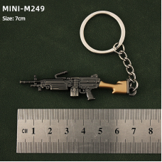 Металевий Макет-брелок кулемет M249 HP 8 см з гри PUBG