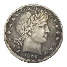 Сувенір монета 50 цент Барбера 1909г, Half dollars 1⁄2 долара