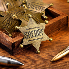 Брошка пін-значка Шерифа Sheriff, стиль вестерн образ значки, піни