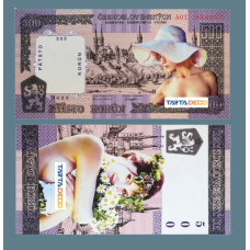 Сувенір Банкнота Чеська Республіка 500 крон 2023г. ПРЕСС. UNC. полімер
