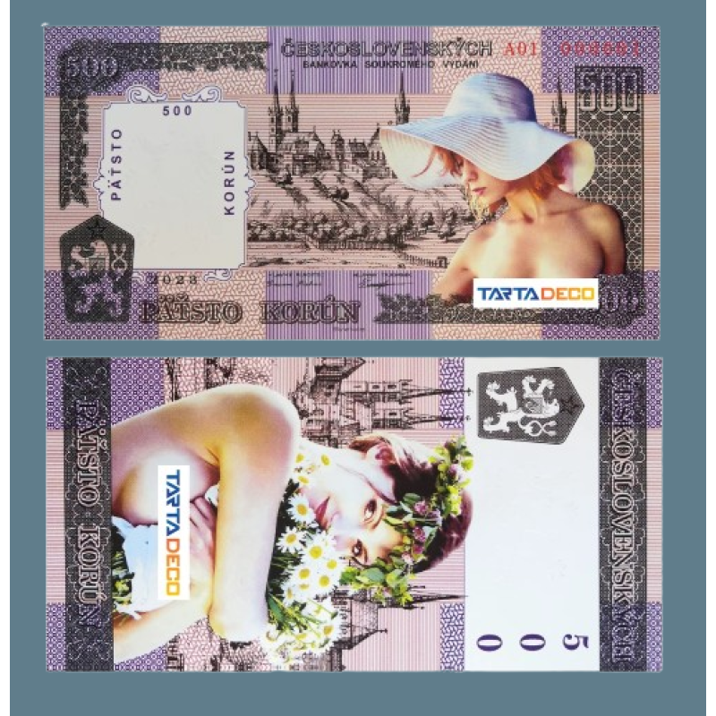 Сувенір Банкнота Чеська Республіка 500 крон 2023г. ПРЕСС. UNC. полімер