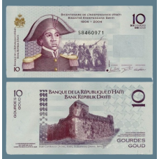 Колекційна Банкнота Гаїті 10 гурдів 2004 р. UNC у колекцію