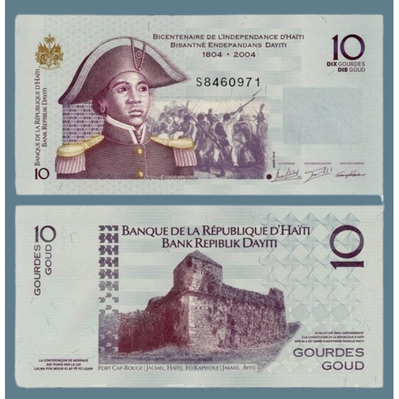 Колекційна Банкнота Гаїті 10 гурдів 2004 р. UNC у колекцію