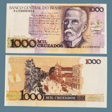 Колекційна банкнота 1000 крузадо 1987-1988г Бразилія. UNC у колекцію