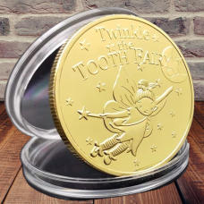 Колекційна подарункова монета Зубна Фея Gift/Tooth Fairy. голд