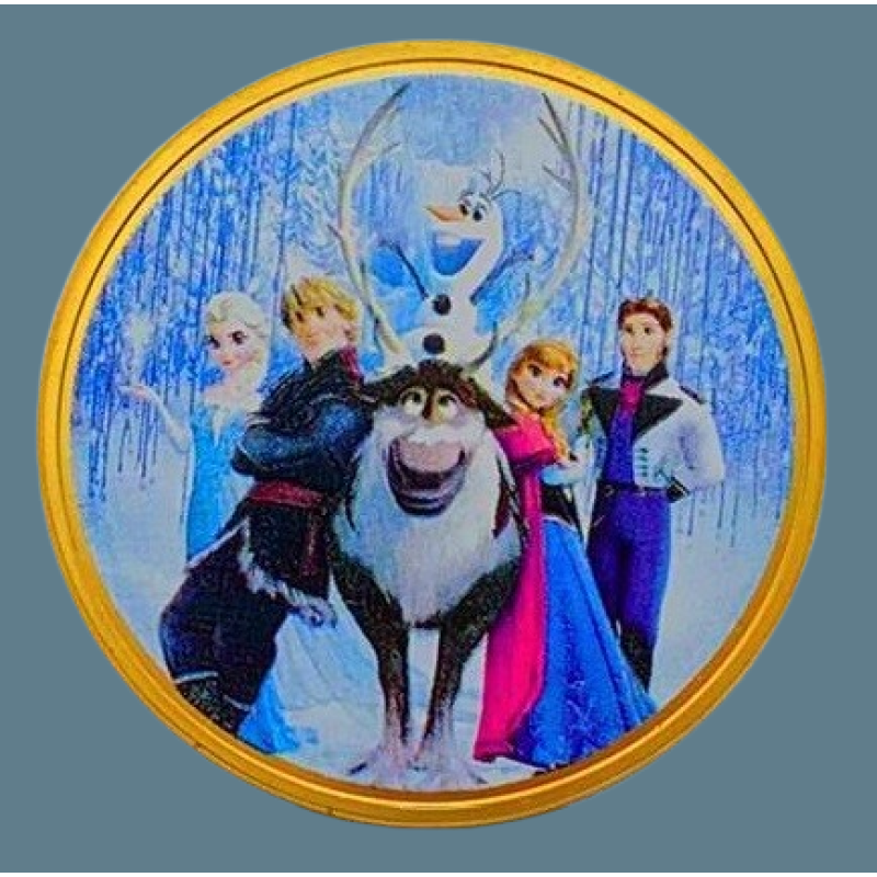 Сувенірна Пам“ятна монета присвячена мультфільму «Крижане серце» «Frozen » (голд)