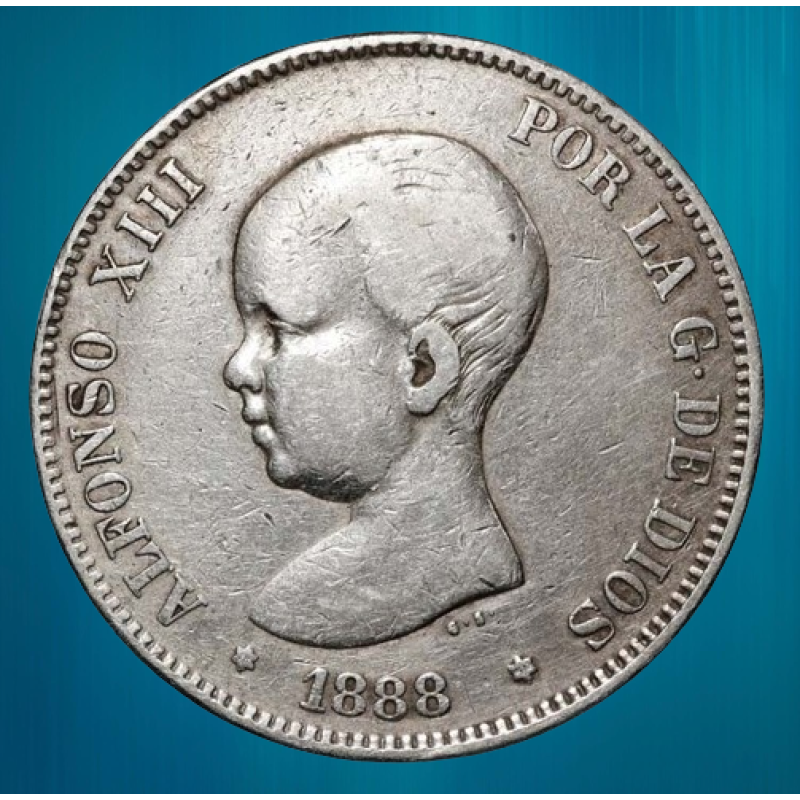 Сувенір монета 5 песет Альфонсо ХIII, 1888 рік (Іспанія)