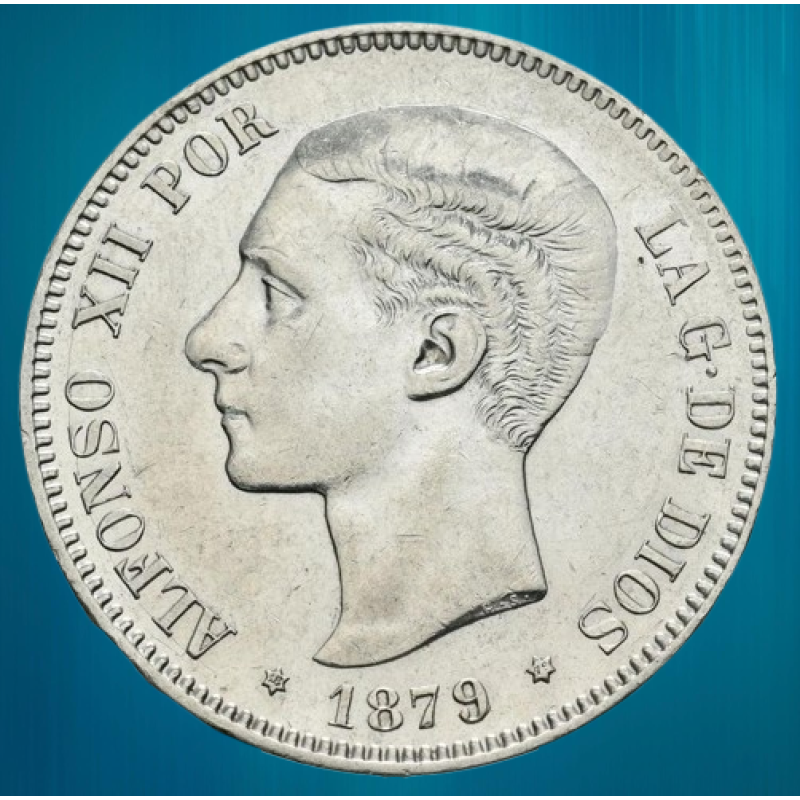 Сувенір монета 5 песет 1879 рік Альфонсо ХII, (Іспанія)