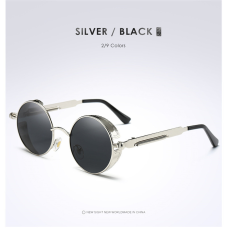 Ретростиль чоловічий жіночі сонцезахисні окуляри Molniya Silver-Black