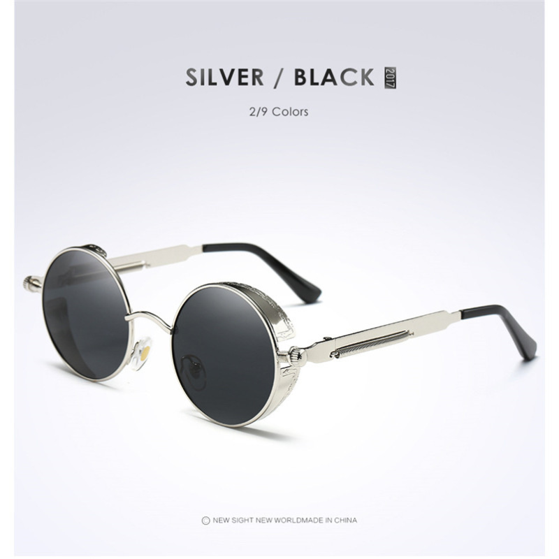 Ретростиль чоловічий жіночі сонцезахисні окуляри Molniya Silver-Black