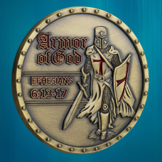Пам“ятна монета Armor of God «Доспехи Бога» Vristian 614-17. монета оберег. силвер