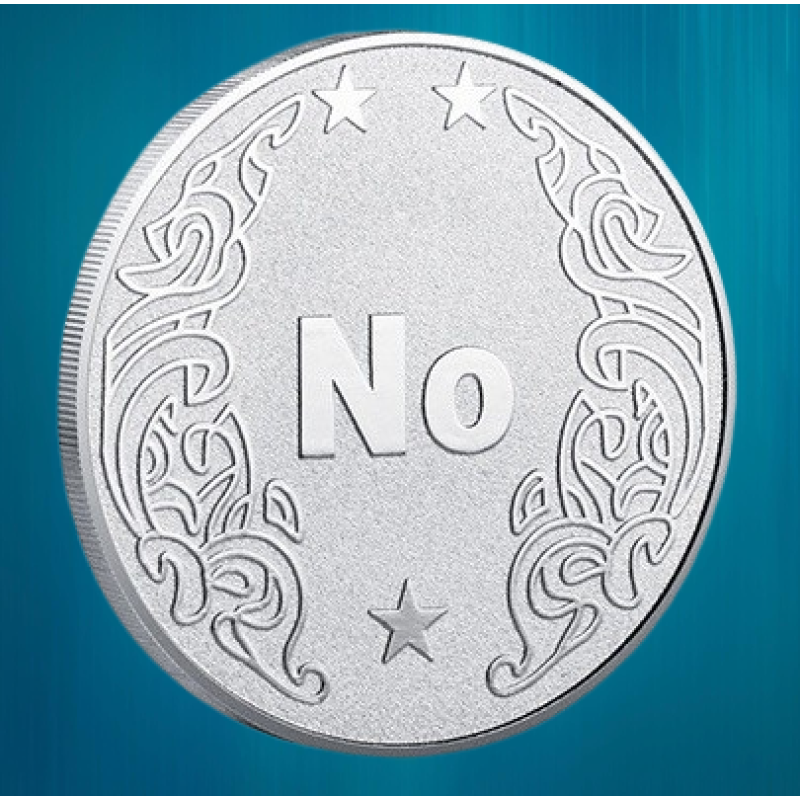 Ексклюзивна монета в гаманець “Yes - No“ - Так чи Ні. сильвер. Монета прийняття рішень